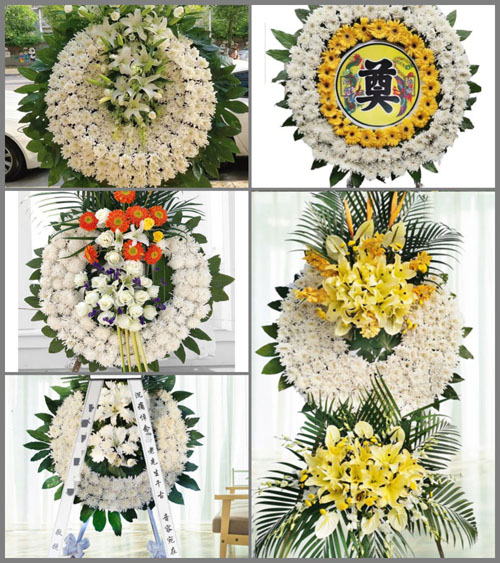 湖北孝感市大悟县大新镇十墩村花圈速递